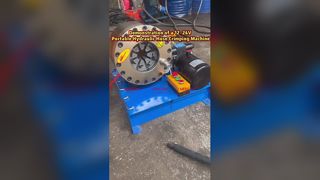 Demonstration einer tragbaren hydraulischen Schlauchcrimpmaschine mit 12–24 V