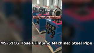 Schlauchcrimpmaschine MS-51CG: Demonstration des Crimpens von Stahlrohren